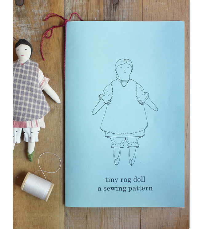 tiny rag doll print pattern