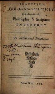 Tractatus theologico-politicus : continens dissertationes aliquot, quibus ostenditur, libertatem philosophandi ... posse concedi ; (de prophetia et prophetis)