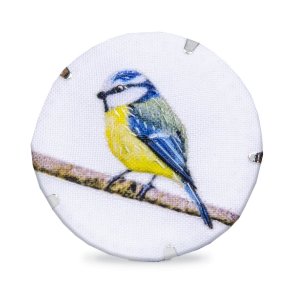 Blue tit brooch