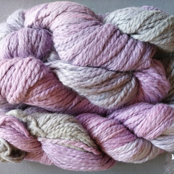 300g Hand-dyed Chunky Baby Alpaca Pastel Blue Green Purple