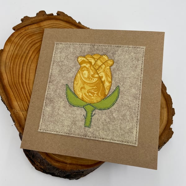 Beautiful yellow rose card