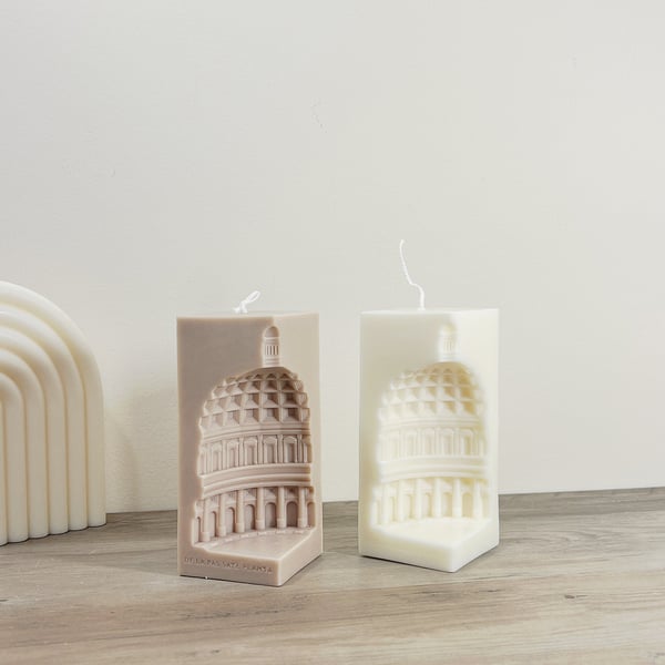 Roman Architecture Candles - Rome Dome Candle - Roman Pantheon Decor