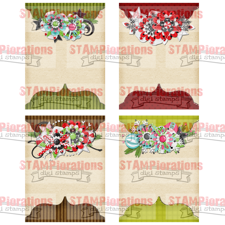 Christmas Journaling Cards - Set of 4