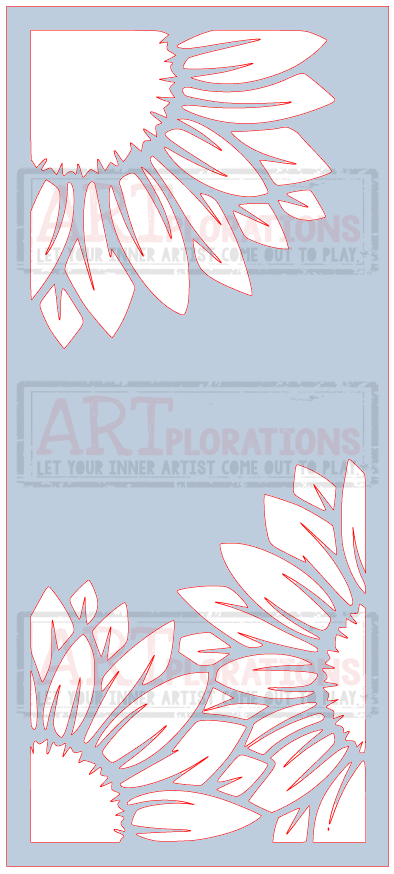 Peeking Sunflowers – ARTplorations Slimline stencil