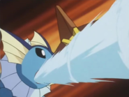 Vaporeon usando pistola agua.