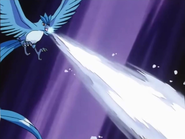 Articuno usando rayo hielo.