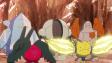 Regirock junto con los otros cuatro gigantes legendarios.