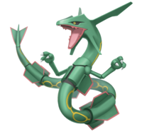 Rayquaza en Pokémon Diamante Brillante y Perla Reluciente.