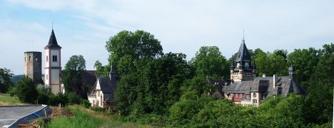 Alter Turm, Kirchturm und Schloss