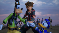 Sora prepares to battle Xehanort