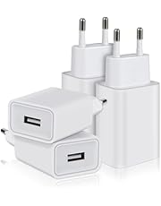 4-Pack 12W USB Ladegerät, 2.4A/5V USB Stecker USB Netzteil USB Adapter, Netzstecker USB Ladestecker USB Steckdose Kompatibel mit iPhone Samsung Huawei Xiaomi Oppo