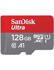 SanDisk Ultra Android microSDXC UHS-I Speicherkarte 128 GB + Adapter (Für Smartphones und Tablets, A1, Class 10, U1, Full HD-Videos, bis zu 140 MB/s Lesegeschwindigkeit) single Pack