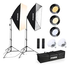 Softbox Set Fotostudio, FGen 2 x 50 x 70cm Softbox LED Beleuchtung Set mit 85W 2700-6400K, 2m Vollverstellbare lichtstativ …