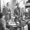 Lex Barker, John Dehner, John Harmon, and Myron Healey in The Man from Bitter Ridge (1955)