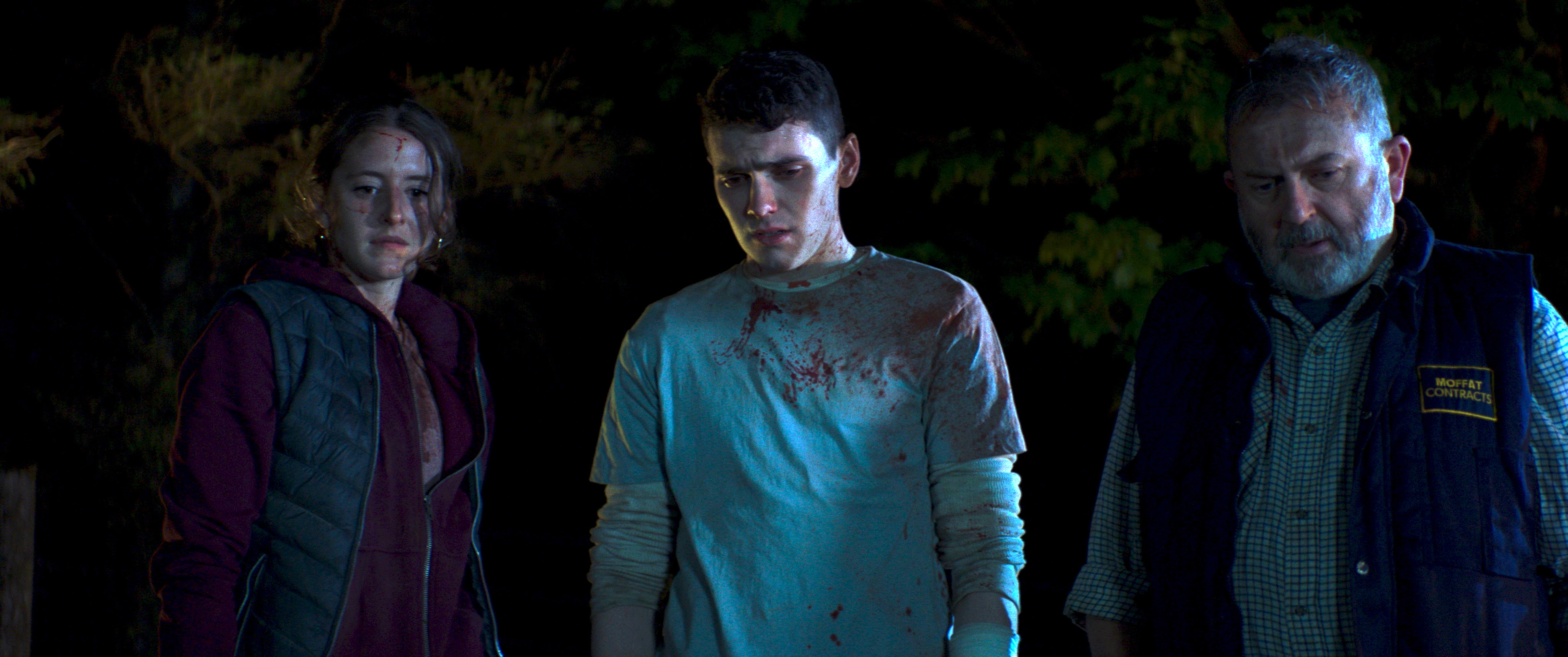 Nigel O'Neill, Louisa Harland, and Jack Rowan in Boys from County Hell (2020)