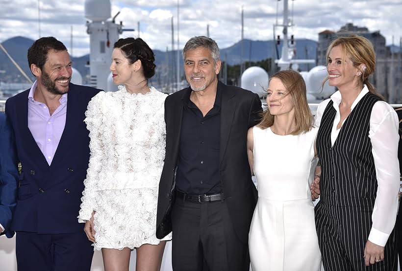 George Clooney, Jodie Foster, Julia Roberts, Dominic West, and Caitríona Balfe at an event for Money Monster (2016)