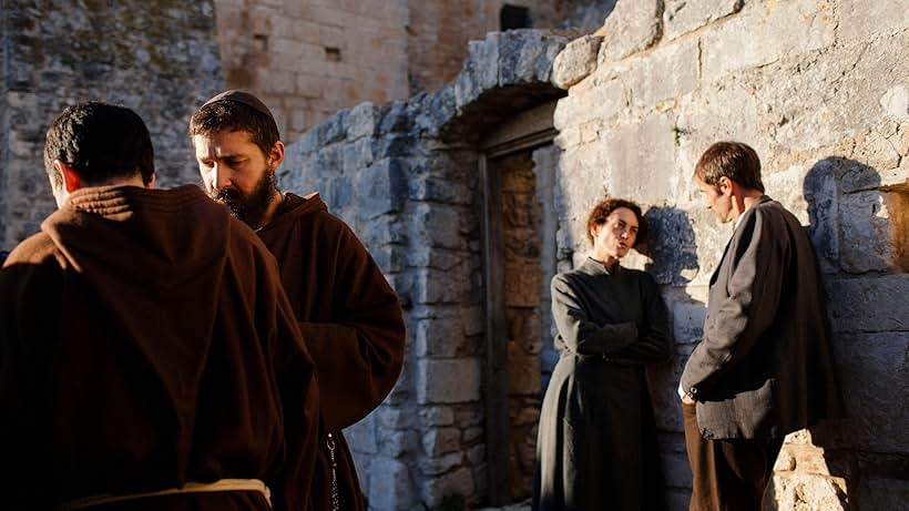 Shia LaBeouf, Ignazio Oliva, Alexander Rodriguez, and Carla De Girolamo in Padre Pio (2022)