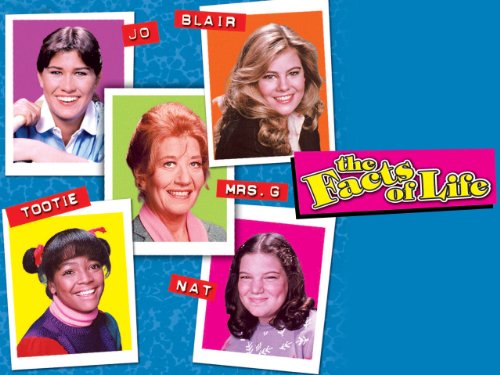 Nancy McKeon, Kim Fields, Mindy Cohn, Charlotte Rae, and Lisa Whelchel in The Facts of Life (1979)