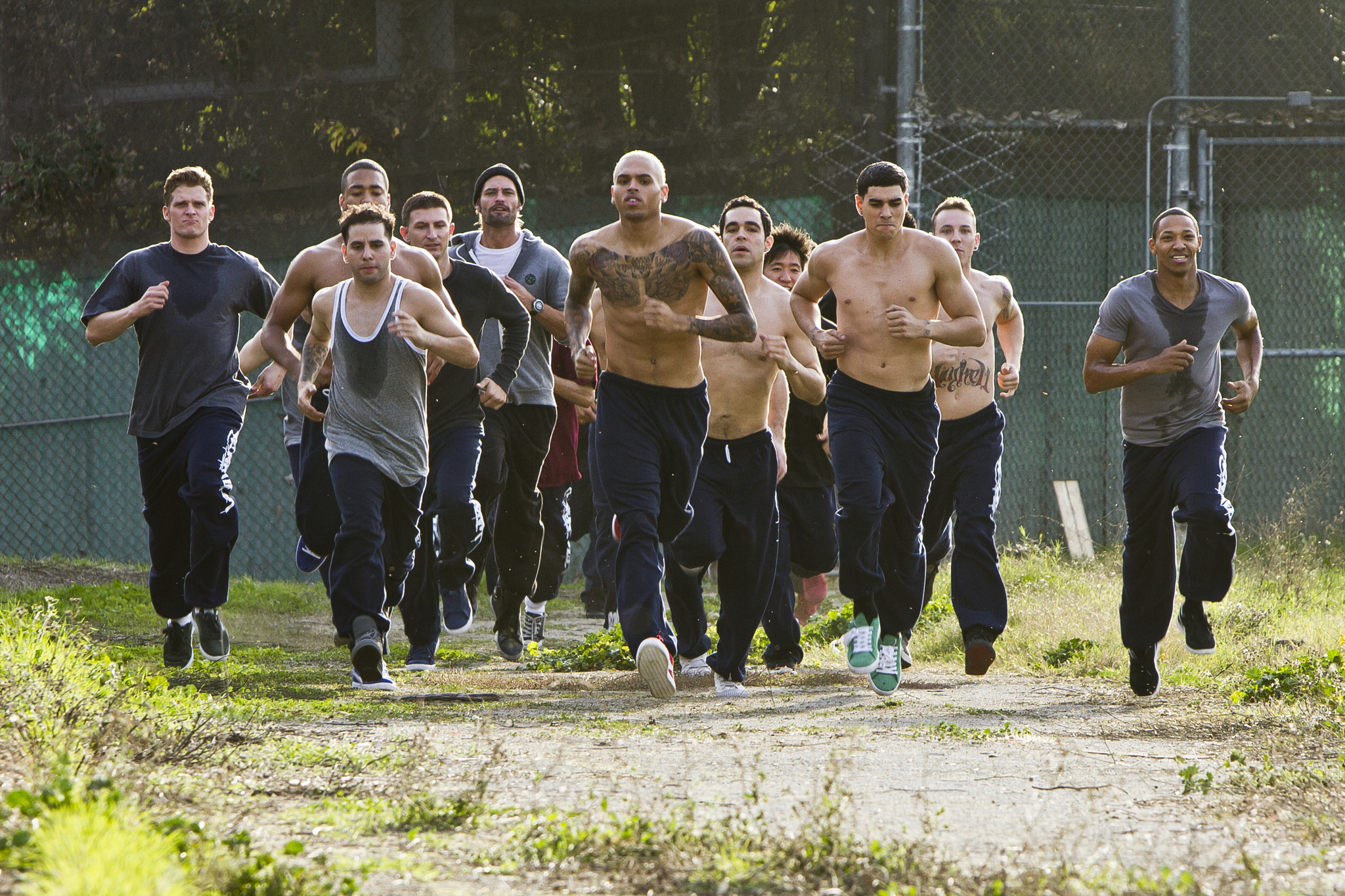 Josh Holloway, Daniel Danni, Steve Terada, Chris Brown, Paul Kirkland, Sawandi Wilson, Morris Isby, Jonathan Cruz, and Joshua Ayers in Battle of the Year (2013)