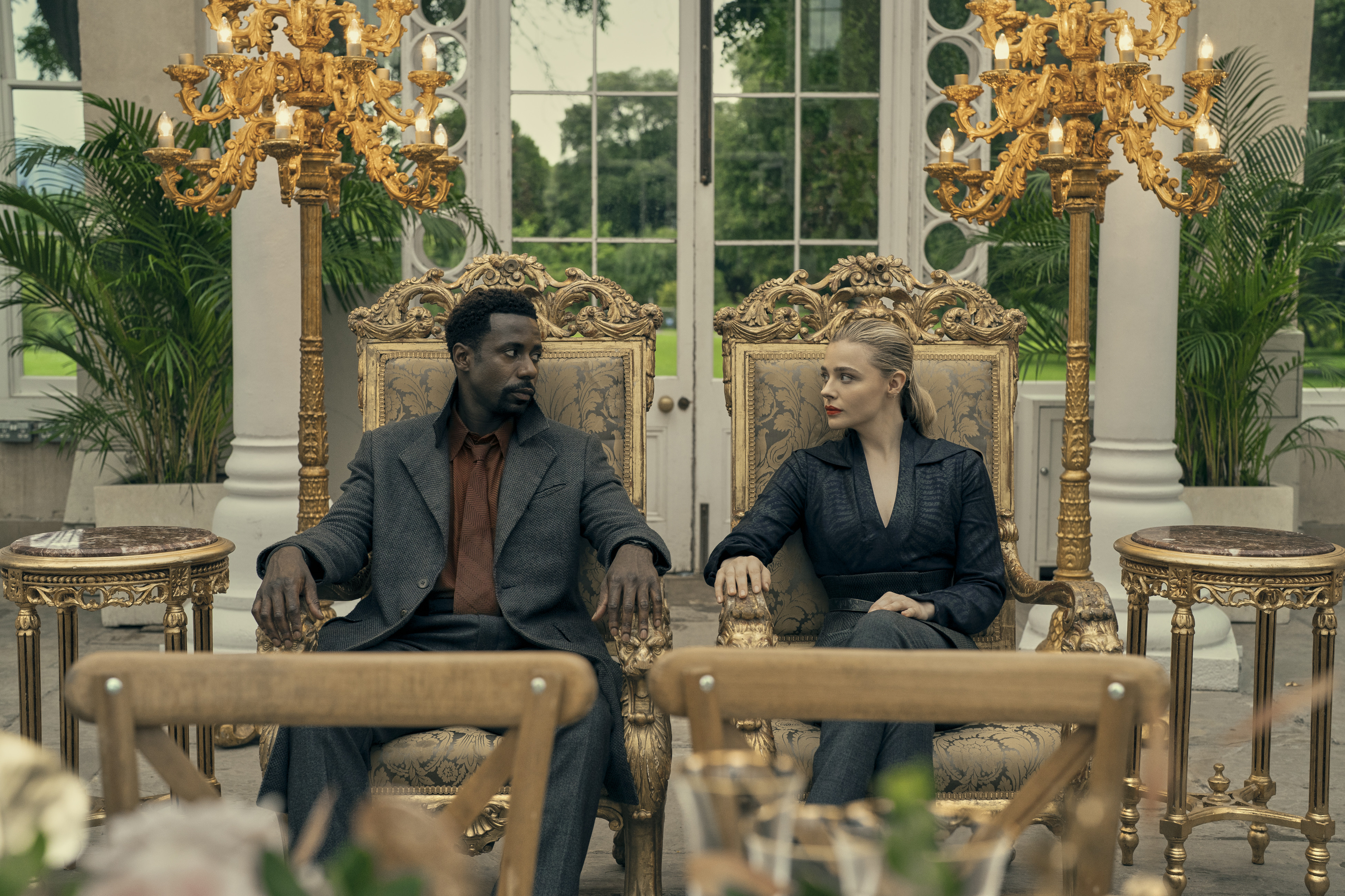 Chloë Grace Moretz and Gary Carr in Haptic Drift (2022)