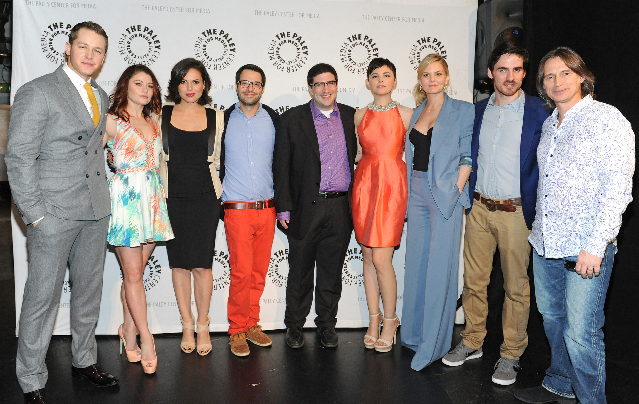 Robert Carlyle, Emilie de Ravin, Ginnifer Goodwin, Adam Horowitz, Edward Kitsis, Jennifer Morrison, Lana Parrilla, Colin O'Donoghue, and Josh Dallas at an event for Once Upon a Time (2011)