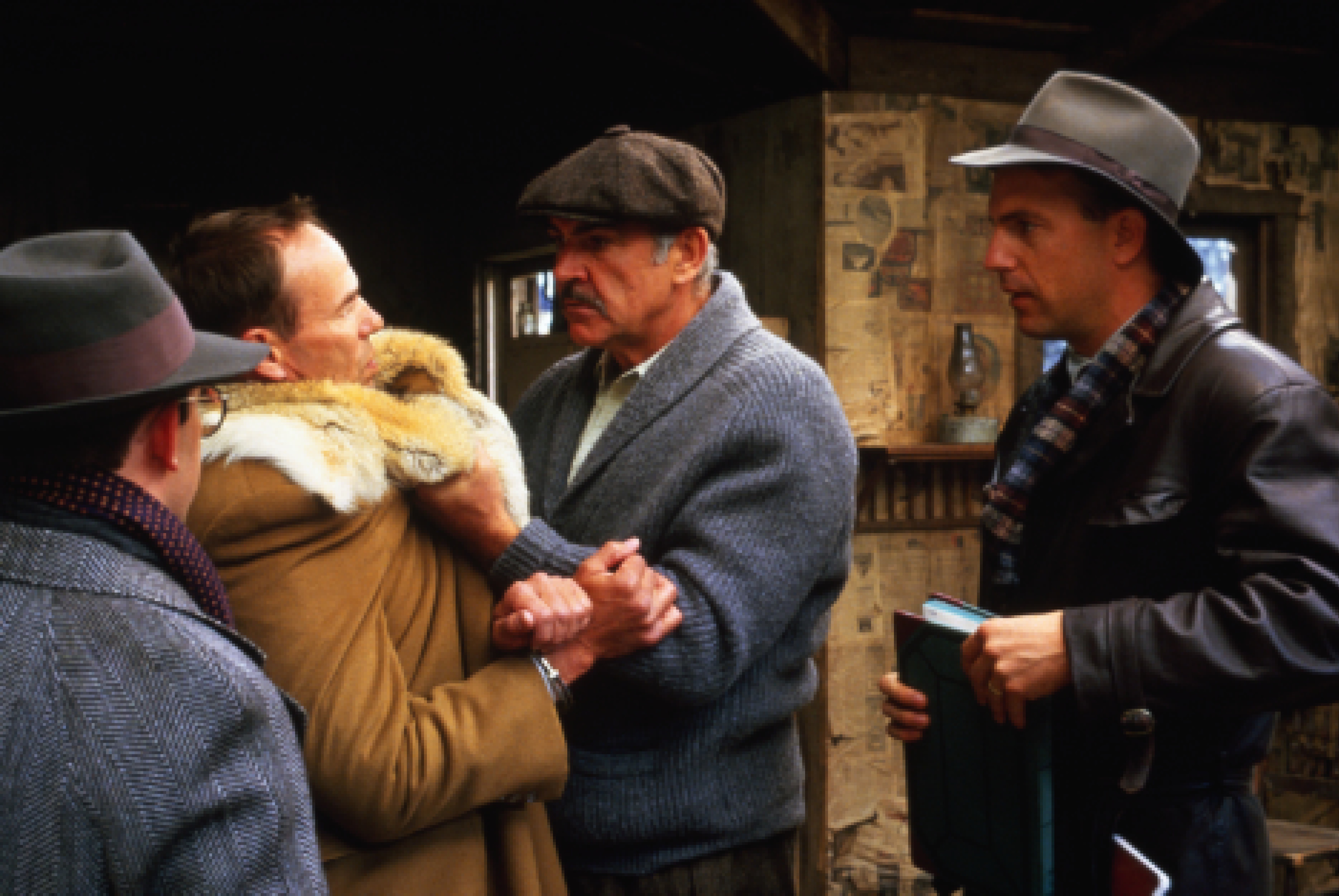 Sean Connery, Kevin Costner, Charles Martin Smith, and Brad Sullivan in The Untouchables (1987)