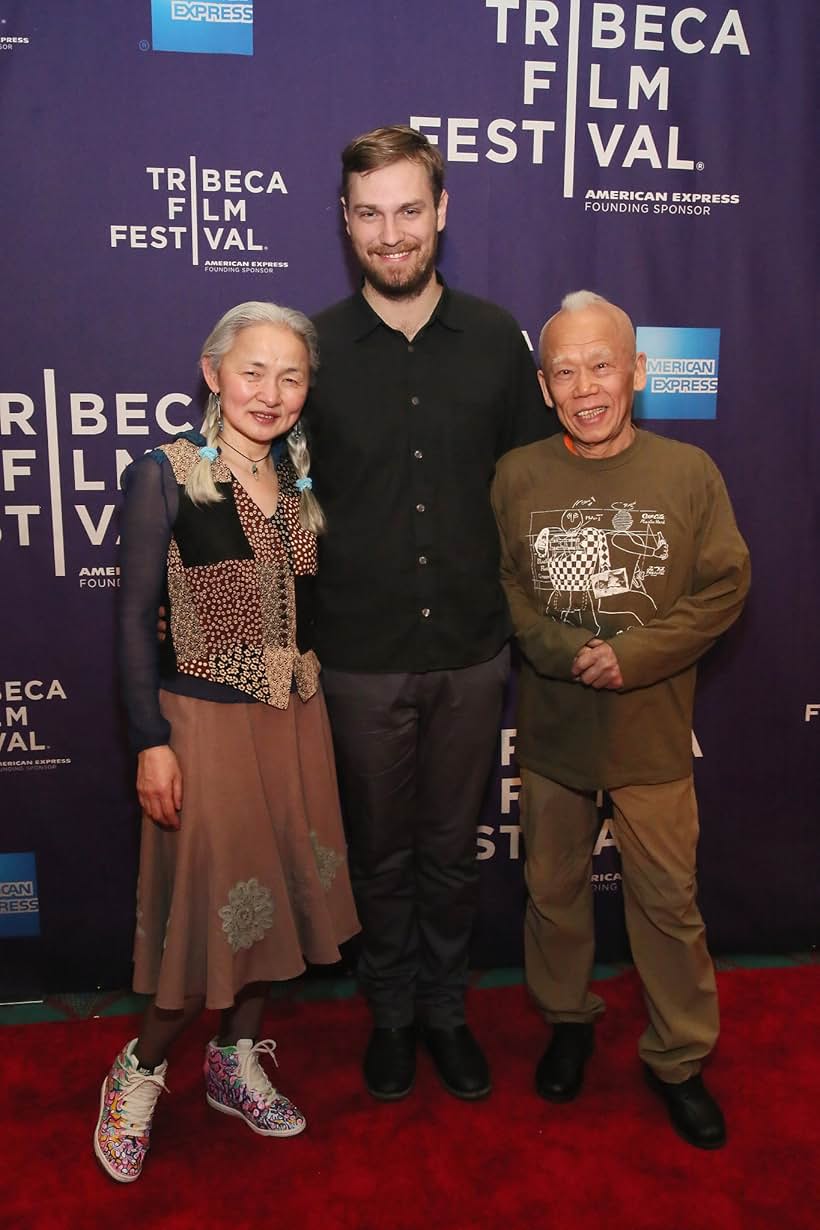 Zach Heinzerling, Ushio Shinohara, and Noriko Shinohara at an event for Cutie and the Boxer (2013)