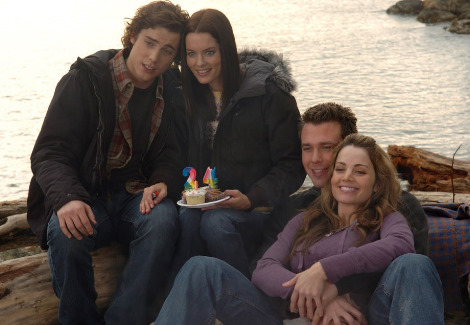 Eric Lively, Gina Holden, Erica Durance, and Dustin Milligan in The Butterfly Effect 2 (2006)