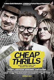 Ethan Embry, Pat Healy, David Koechner, and Sara Paxton in Cheap Thrills (2013)