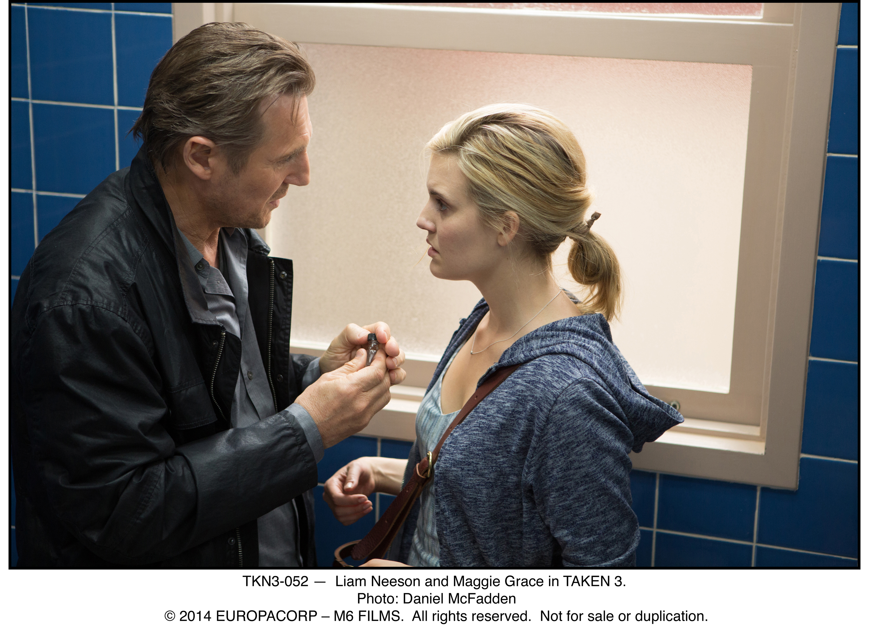 Liam Neeson and Maggie Grace in Taken 3 (2014)