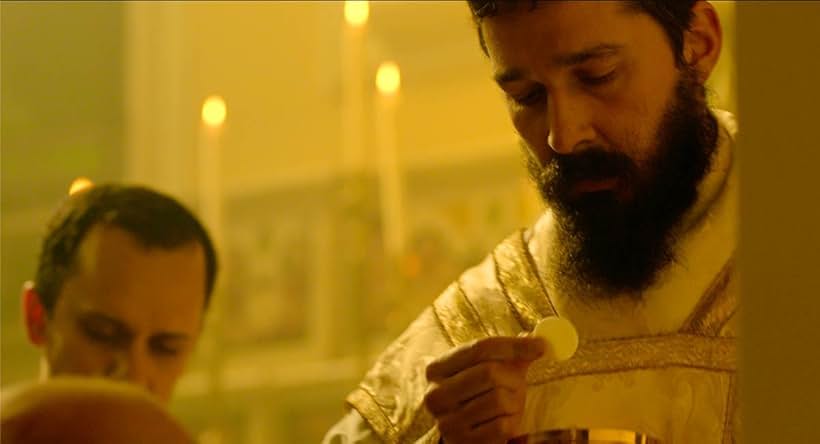 Shia LaBeouf and Alexander Rodriguez in Padre Pio (2022)