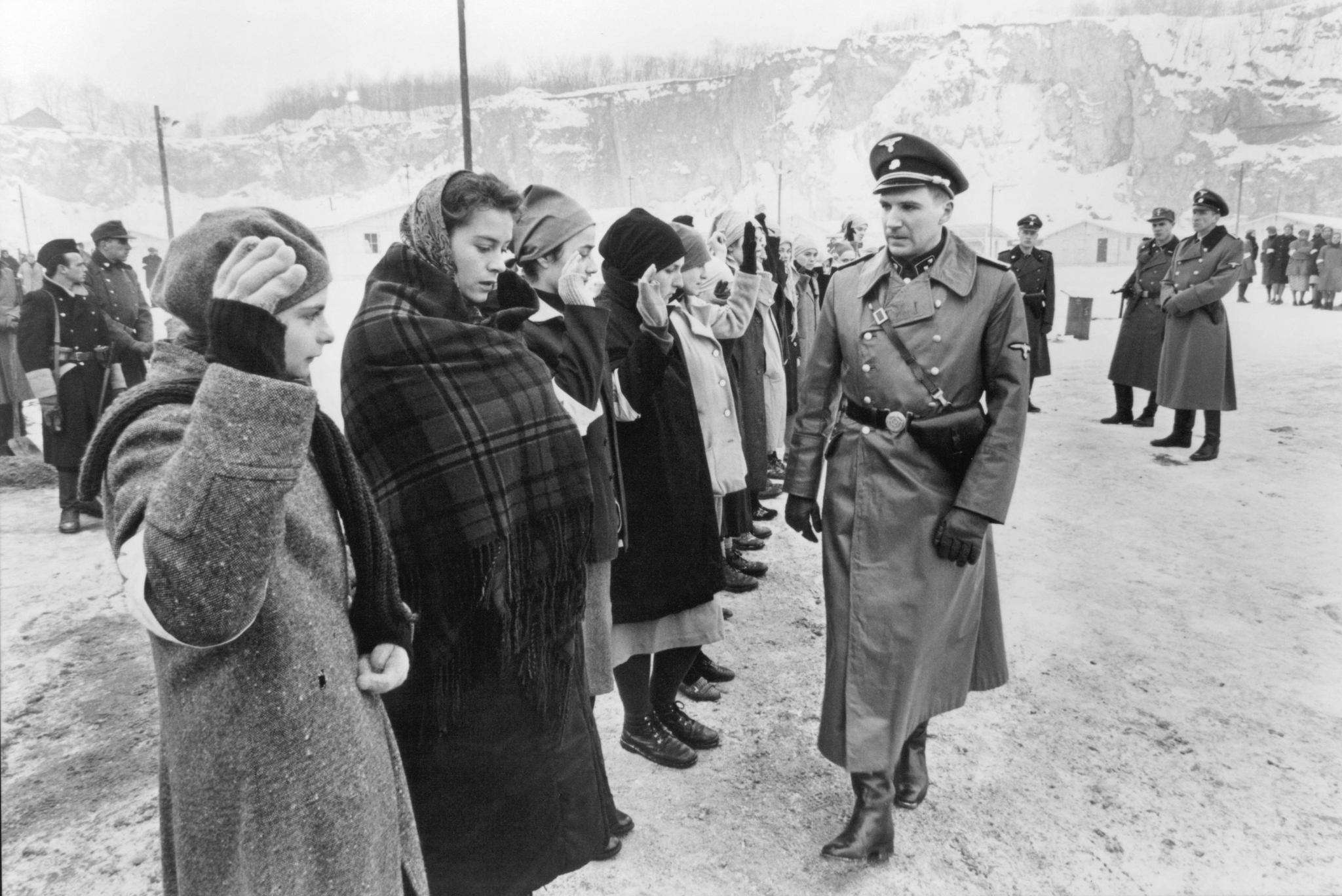 Ralph Fiennes and Embeth Davidtz in Schindler's List (1993)