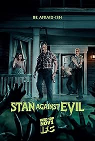 John C. McGinley, Nate Mooney, Deborah Baker Jr., and Janet Varney in Stan Against Evil (2016)