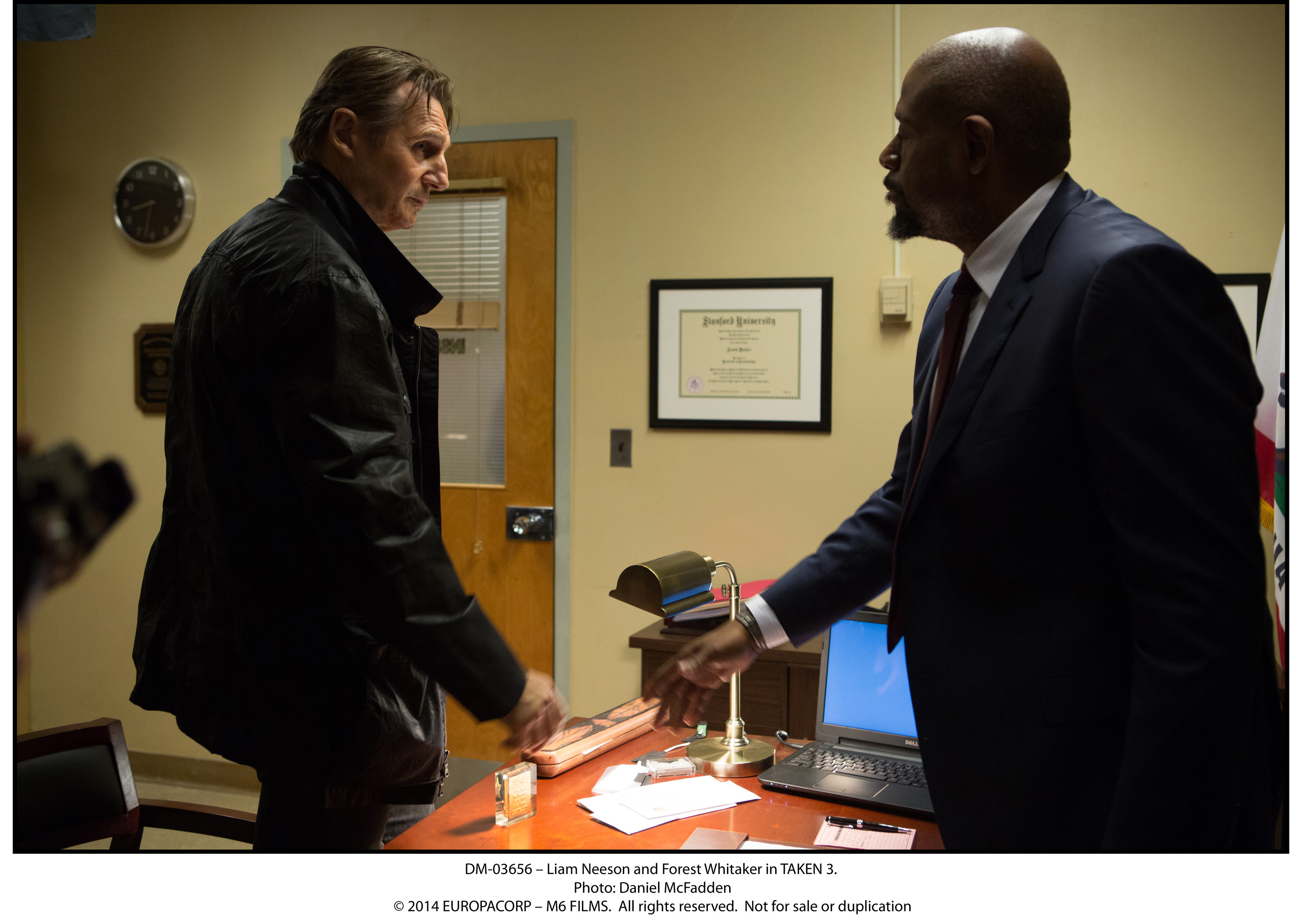 Liam Neeson and Forest Whitaker in Taken 3 (2014)