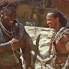 Michael Clarke Duncan and Dwayne Johnson in The Scorpion King (2002)