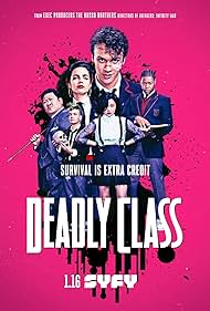 Liam James, Benedict Wong, María Gabriela de Faría, Benjamin Wadsworth, Lana Condor, and Luke Tennie in Deadly Class (2018)