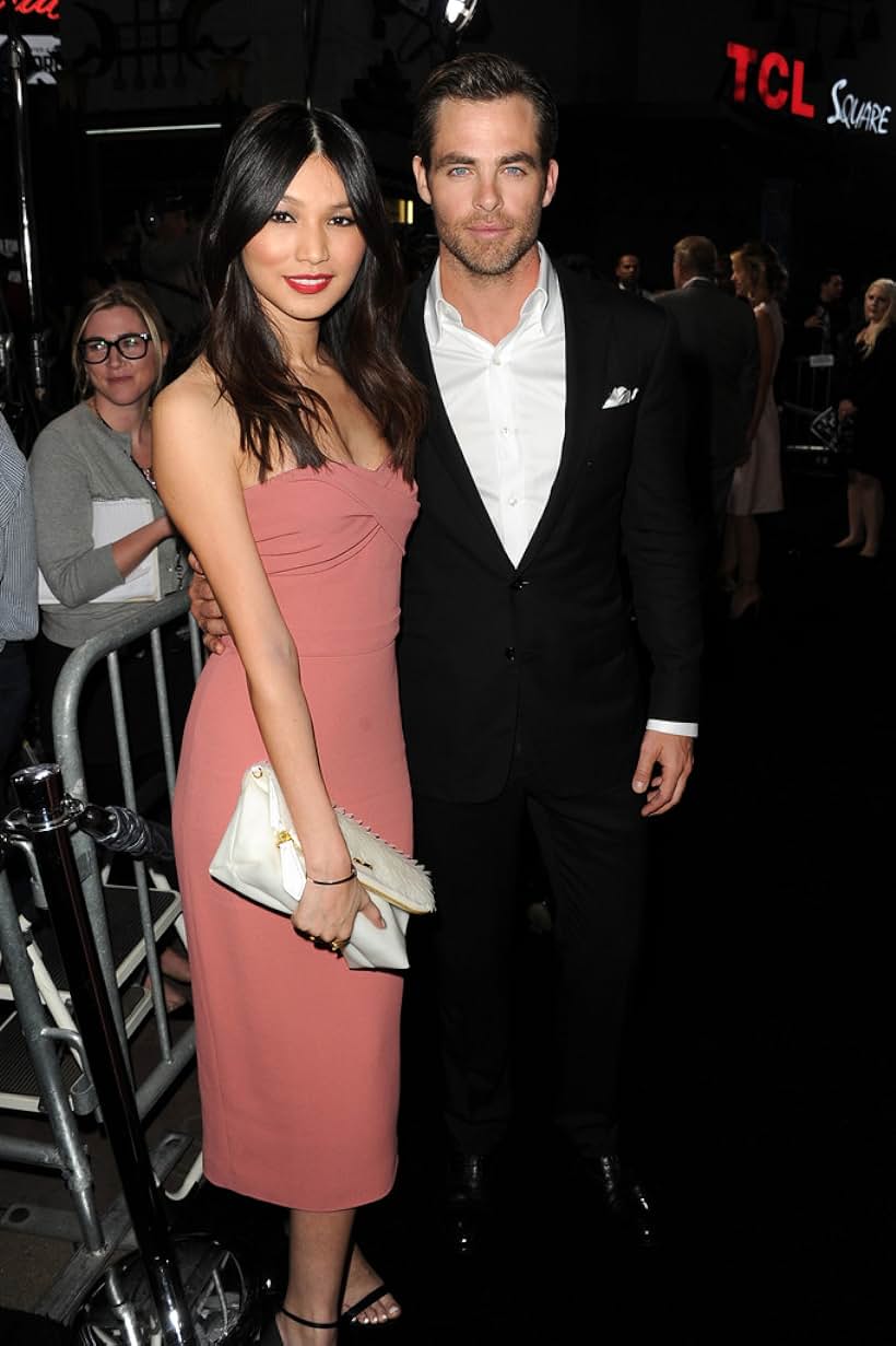 Gemma Chan and Chris Pine attend the premiere of Paramount Pictures' Jack Ryan: Shadow Recruit at the TCL Chinese Theatre in Hollywood on January 15, 2014