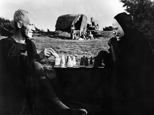 Max von Sydow and Bengt Ekerot in Det sjunde inseglet (1957)