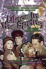 Errol Flynn, David Farrar, Kathleen Harrison, and Anna Neagle in Lilacs in the Spring (1954)