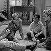 Tony Dow, Tiger Fafara, Jerry Mathers, and Ken Osmond in Leave It to Beaver (1957)