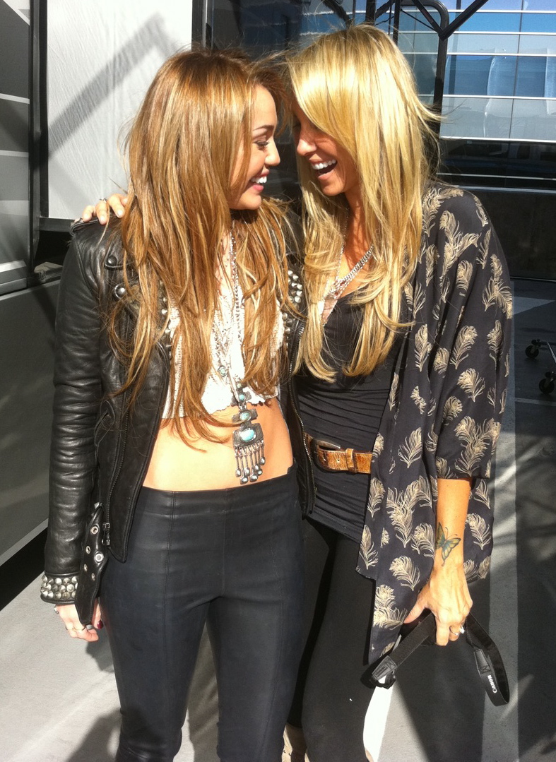 Tish Cyrus and Miley Cyrus