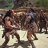 Michael Clarke Duncan and Dwayne Johnson in The Scorpion King (2002)