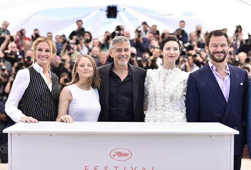 George Clooney, Jodie Foster, Julia Roberts, Dominic West, and Caitríona Balfe at an event for Money Monster (2016)