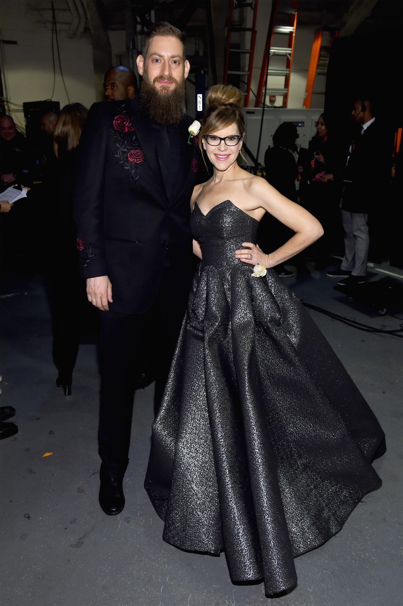 Lisa Loeb and Roey Hershkovitz at an event for The 60th Annual Grammy Awards (2018)