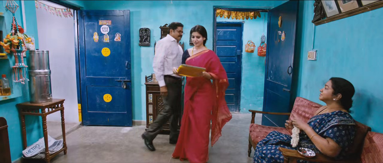 K.S. Ravikumar, Radhika Sarathkumar, and Samantha Ruth Prabhu in Thanga Magan (2015)