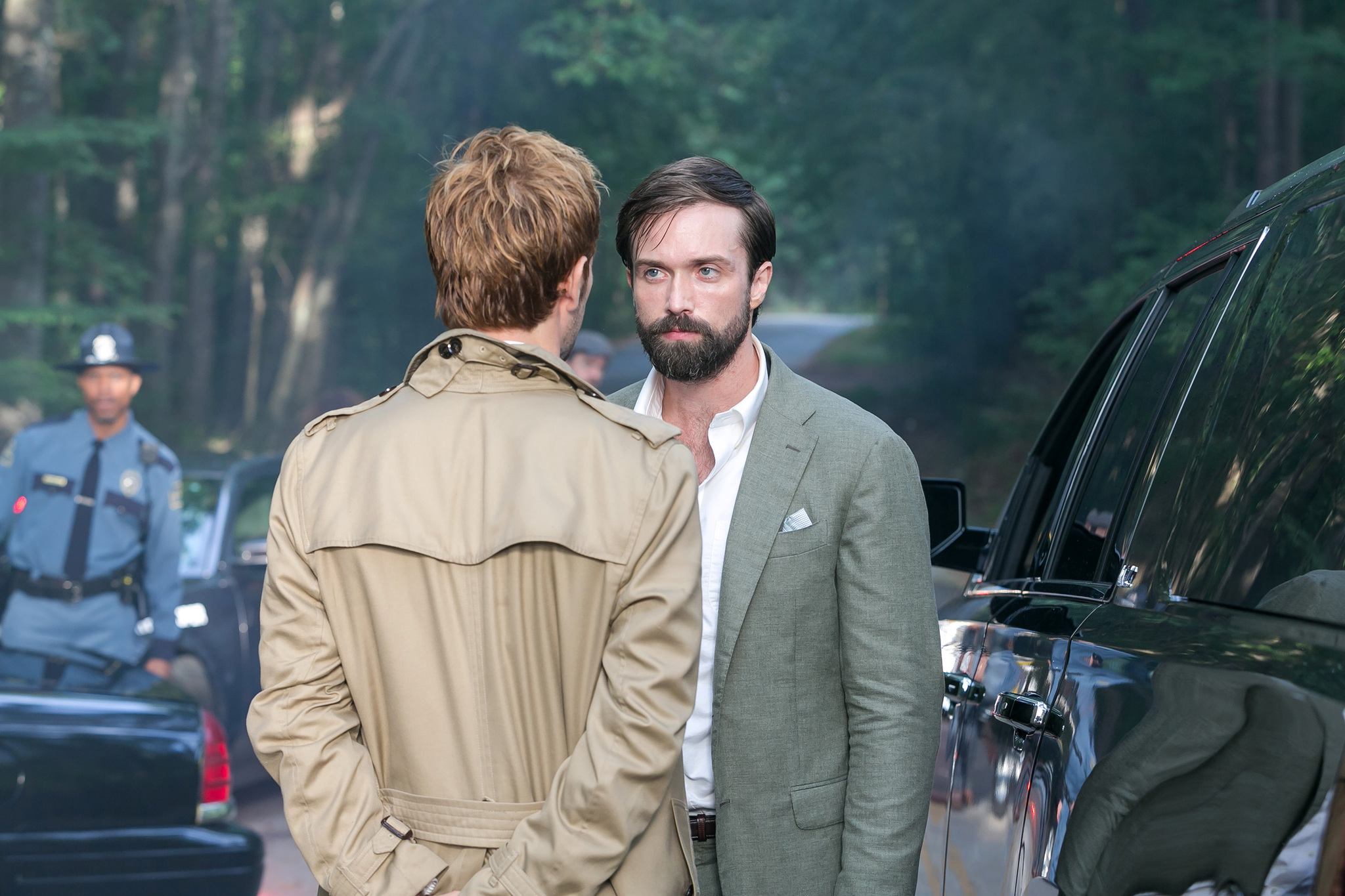 Emmett J Scanlan and Matt Ryan in Constantine (2014)