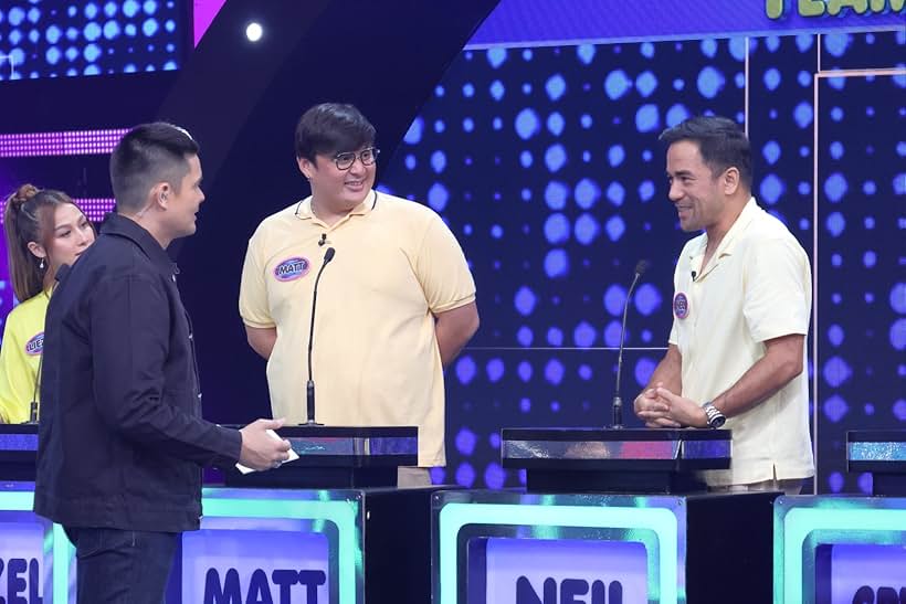 Dingdong Dantes, Neil Ryan Sese, and Matt Lozano in Family Feud (2022)