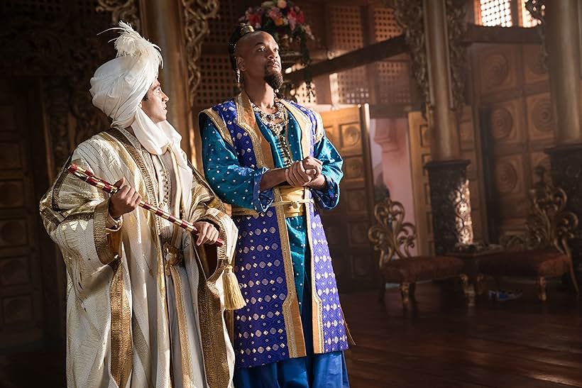 Will Smith and Mena Massoud in Aladdin (2019)