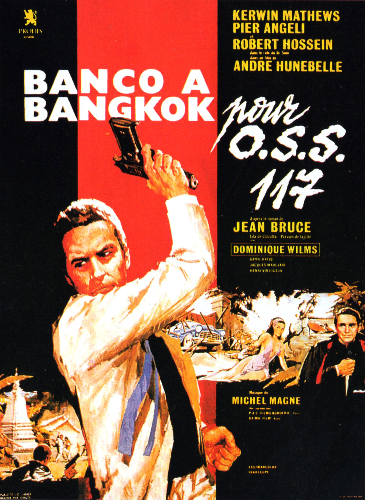 Pier Angeli, Robert Hossein, and Kerwin Mathews in Banco à Bangkok pour OSS 117 (1964)