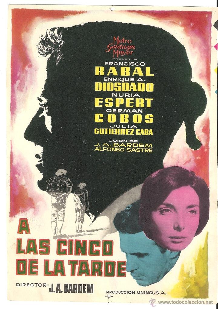 Germán Cobos, Núria Espert, and Francisco Rabal in A las cinco de la tarde (1960)